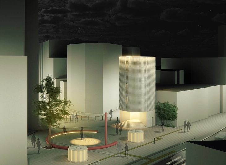 대구 동성로 옛 중앙파출소 터에 새롭게 들어설 지상 4층 규모의 복합문화공간과 도심 캠퍼스 조감도. 대구시 제공