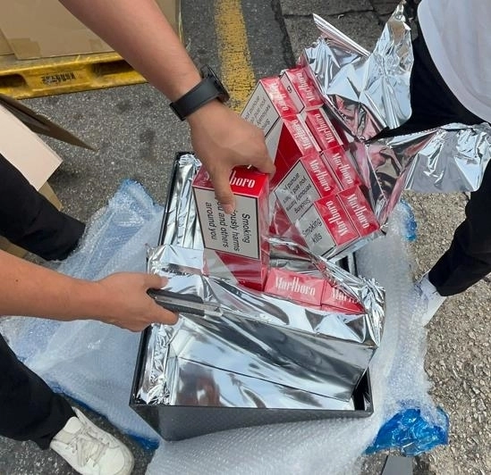 압수한 담배. 인천본부세관 제공