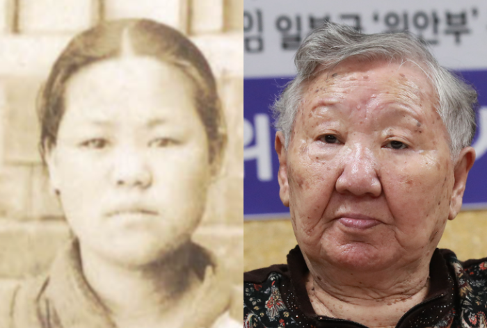 유관순(왼쪽) 열사와 일본군 위안부 피해자 길원옥(오른쪽) 할머니