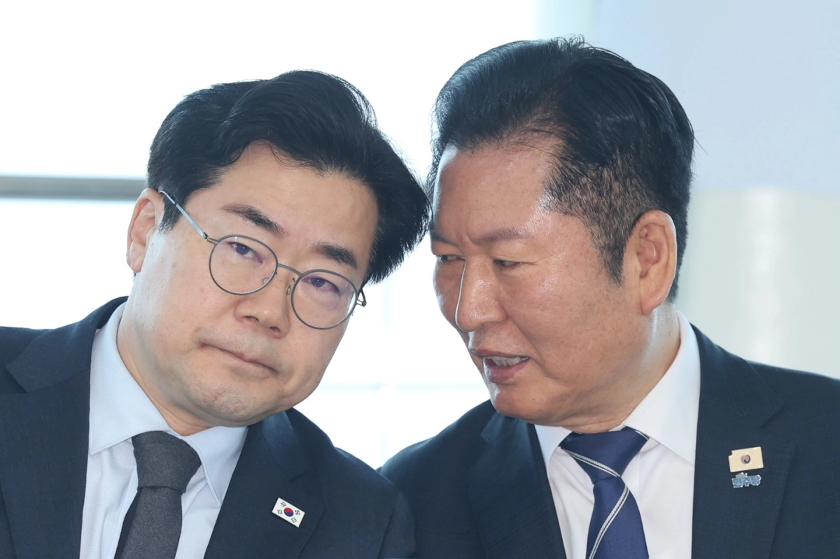머리 맞댄 정청래·박찬대