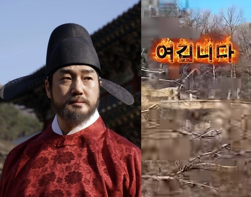 영화 ‘왕과 사는 남자’에서 한명회 역을 맡은 배우 유지태(왼쪽). 충남 천안시는 공식 유튜브를 통해 천안시에 한명회의 묘역이 있다고 소개했다. 자료 : 쇼박스·천안시 유튜브