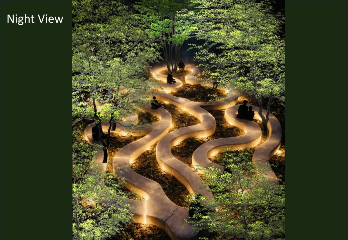 황지해 작가의 호반건설 기업동행정원 ‘크라운 샤이니스(Crown Shyness)’ 투시도. 서울시 제공