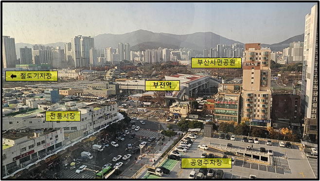 부전역 주변 현황. 부산시 제공.