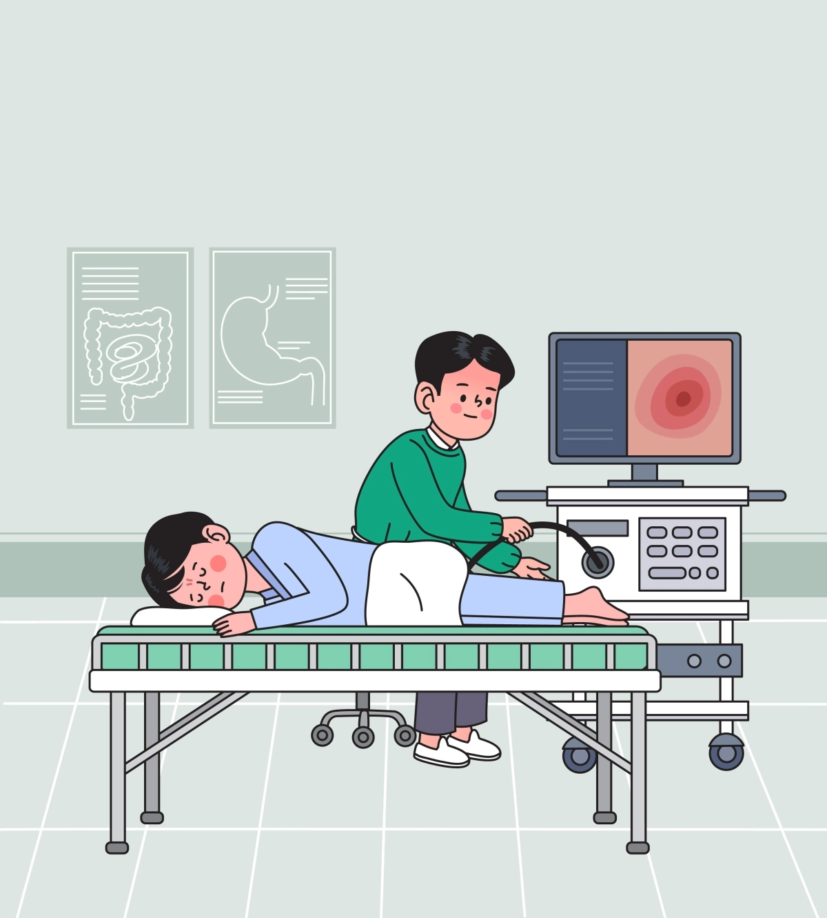 대장내시경. 아이클릭아트