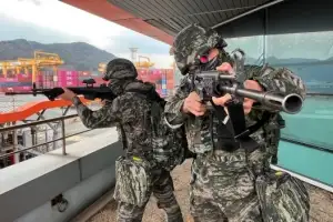 [포토] ‘철통 경계’ 해군 진특사, 국가중요시설 방호훈련