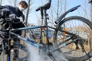 봄맞이 자전거 스팀 세차 서비스