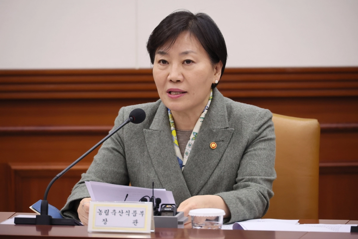 송미령 농림축산식품부 장관이 12일 서울 종로구 정부서울청사에서 열린 민생물가 특별관리 관계장관 TF에서 발언하고 있다. 2026.3.12 연합뉴스