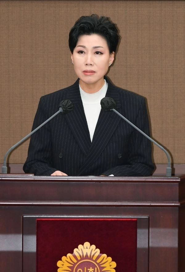 지난 13일 열린 서울시의회 제334회 임시회 제3차 본회의에서 5분 발언을 하는 최재란 의원