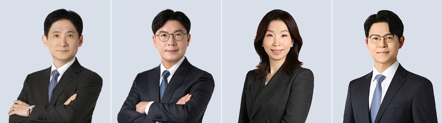최종원(왼쪽부터)·홍석현·김미정·이의규 변호사. 법무법인 바른 제공