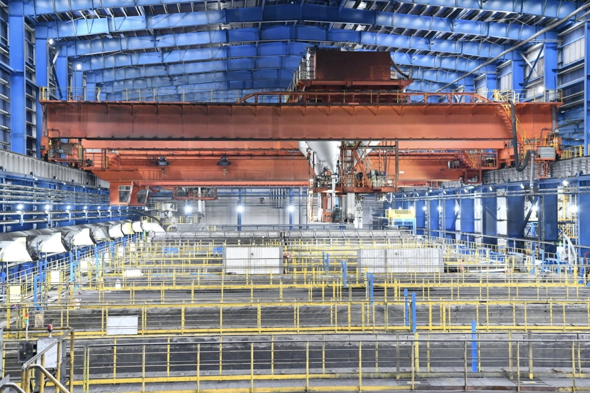 포스코퓨처엠 포항 인조흑연 음극재 공장 생산라인. 포스코퓨처엠