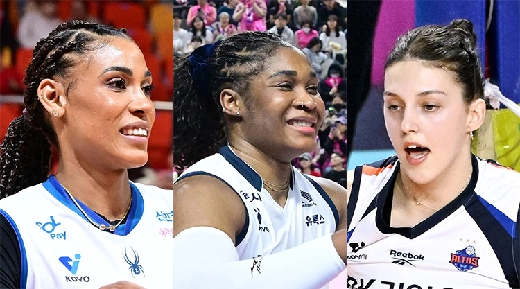 실바, 모마, 빅토리아. 한국배구연맹 제공