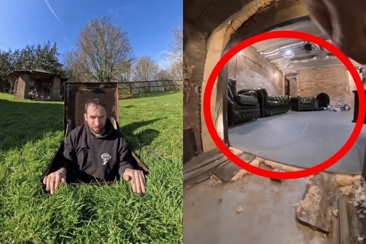 제3차 세계대전에 대비해 자택 마당에 실제 항공기 동체를 활용한 ‘거대 지하 벙커’를 구축 중인 영국 유튜버 데이브 빌링스(44)가 화제를 모으고 있다. 데이브 빌링스 인스타그램 캡처