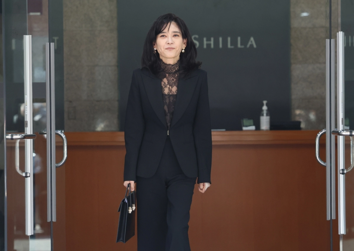 정기 주주총회 마친 이부진 호텔신라 사장