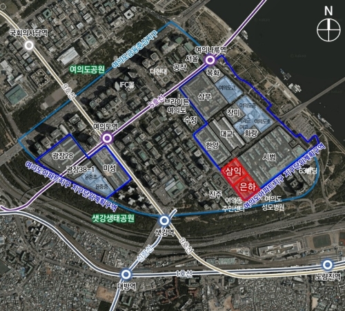 서울 영등포구 삼익아파트와 은하아파트 위치도. 서울시 제공