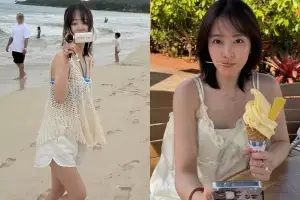 ‘뽀블리’ 박보영, 해변에서 청량한 휴양지 패션