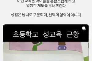 “성별은 선택 영역 아니다”…초등생 성교육 교재 논란