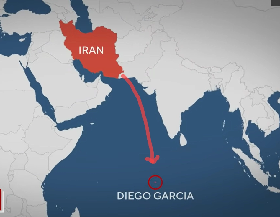 이란이 약 4000㎞ 사거리의 미사일을 발사한 인도양 디에고 가르시아에 있는 영국 군사기지.