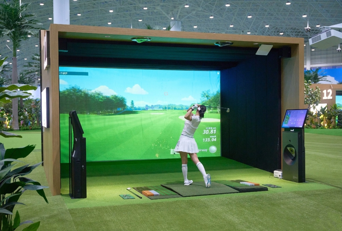 골프존 시티골프 중국 2호 연길점 실내 모습. 골프존 제공
