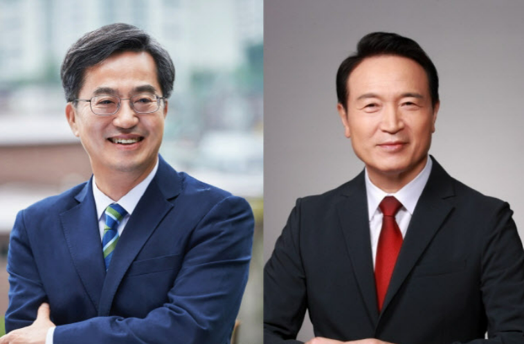 김동연 경기지사(왼쪽), 임태희 경기도교육감(오른쪽)