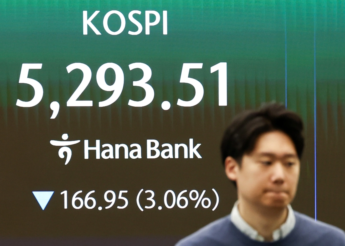 코스피, ‘5300선 아래로’