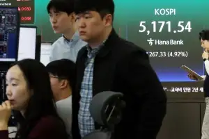 코스피 한때 5%대 급락… 환율 4.5원 오른 1513.4원 개장
