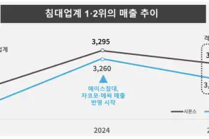 ‘본업’ 집중한 시몬스, 3년 연속 1위 수성…2위 에이스침대와 격차 더 벌려