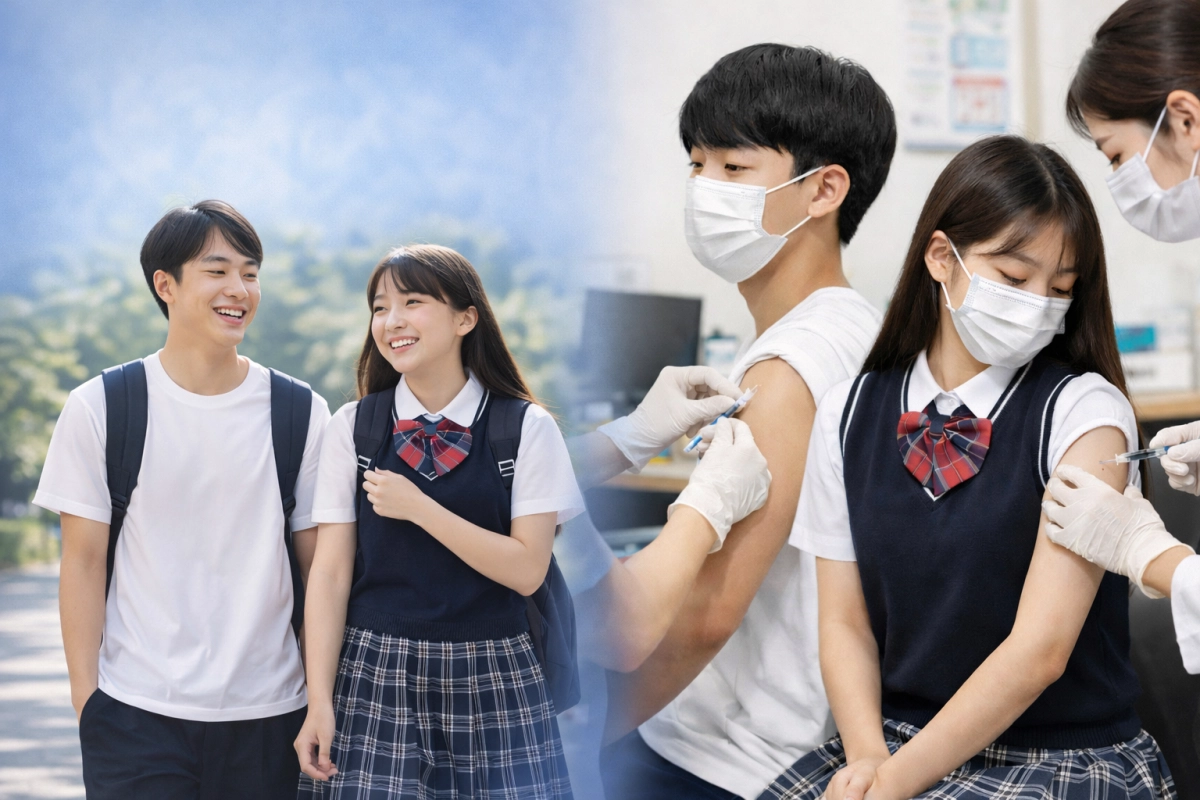 인공지능(AI)으로 생성한 예방접종 사진(경기도교육청 제공)