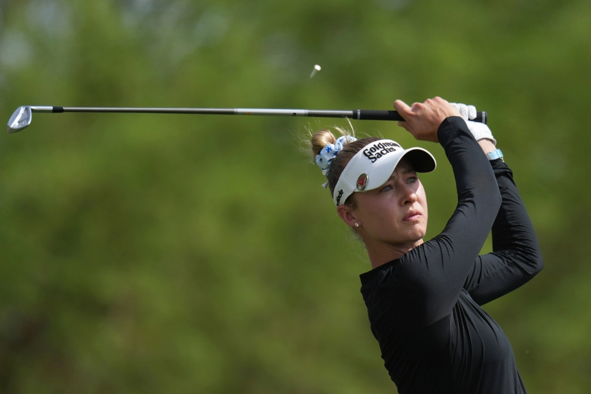 넬리 코르다의 아이언샷. 코르다는 포티넷 파운더스컵에 이어 2주 연속 김효주에 밀려 준우승했다.