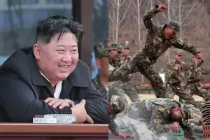 “복근으로 도끼 튕겨내” 김정은 손뼉치며 ‘하하하’…北특수부대 수준