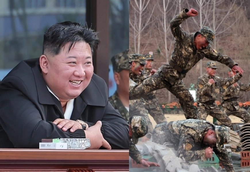 김정은 북한 국무위원장이 총참모부 작전국 직속 특수작전훈련부대 전투원들의 훈련 실태를 점검하고 훈련을 참관했다고 조선중앙통신이 29일 보도했다. 2026.3.29 평양 조선중앙통신=연합뉴스