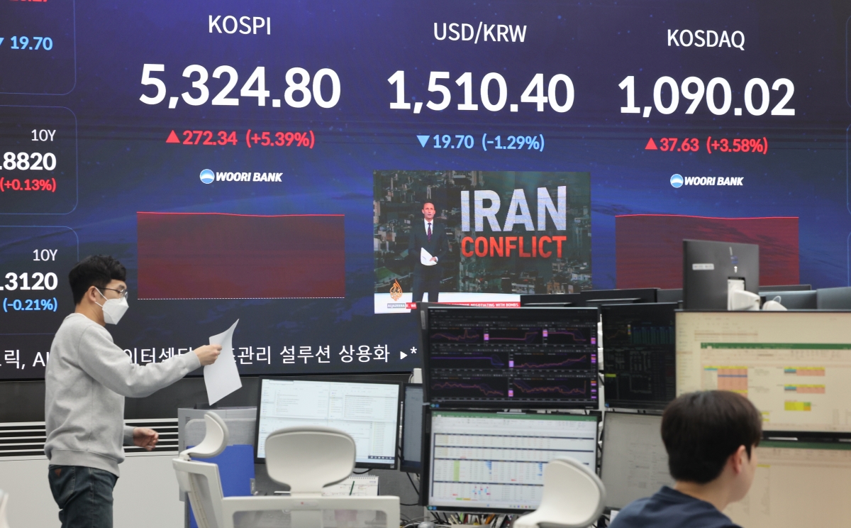 코스피, 장 초반 5% 급등