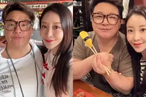윤정수♥원진서, 일본 여행 중 꿀 떨어지는 ‘신혼 부부샷’