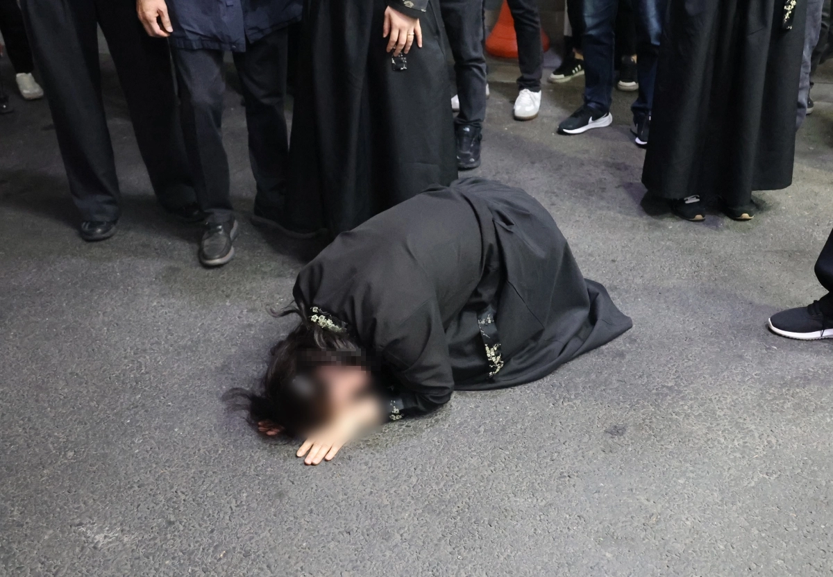 무너져 내린 안전공업 희생자 유가족