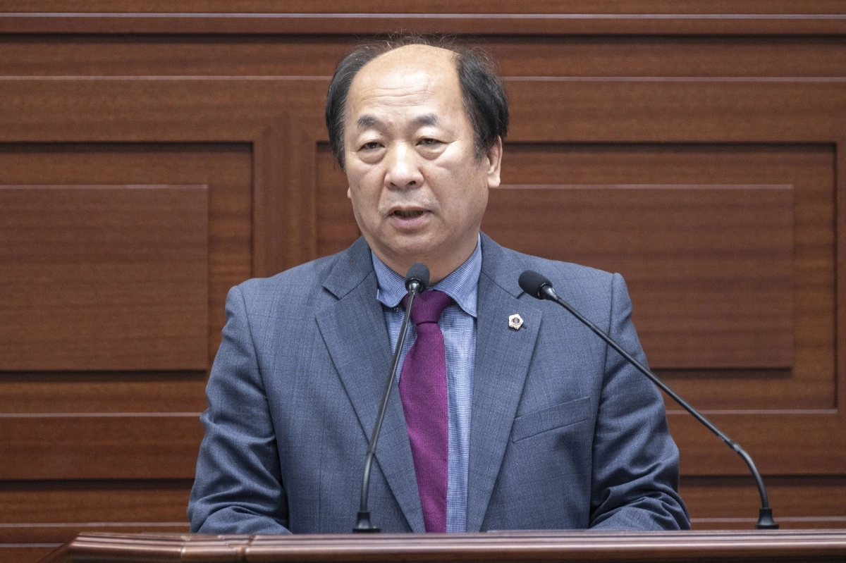 1일 열린 제361회 임시회 제2차 본회의 5분 자유발언을 하는 박선하 의원. 경북도의회 제공