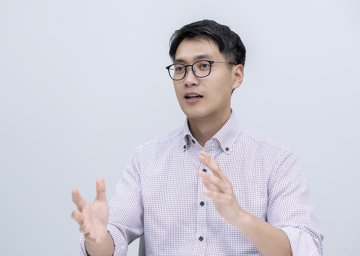 이상호 카카오페이손해보험 부사장이 1일 경기 성남시 카카오페이손보 본사에서 서울신문과 만나 인터뷰하고 있다. 카카오페이손보 제공
