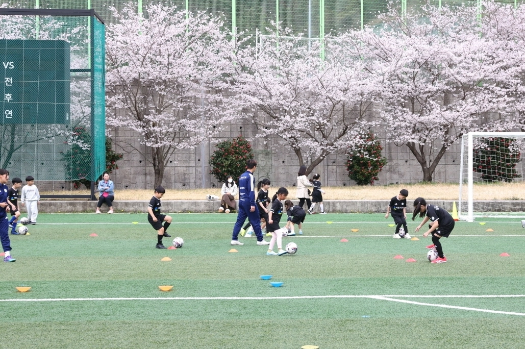 고흥 차범근 축구교실 모습.
