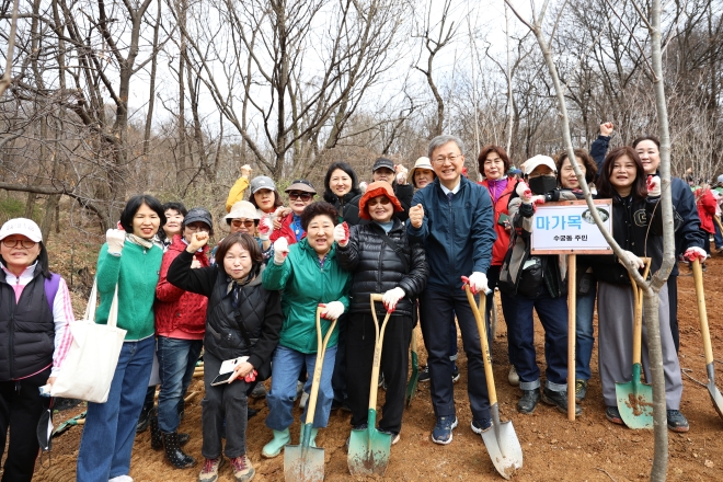 ‘탄소 중립’ 구로, 나무 1900그루로 재해 막아요