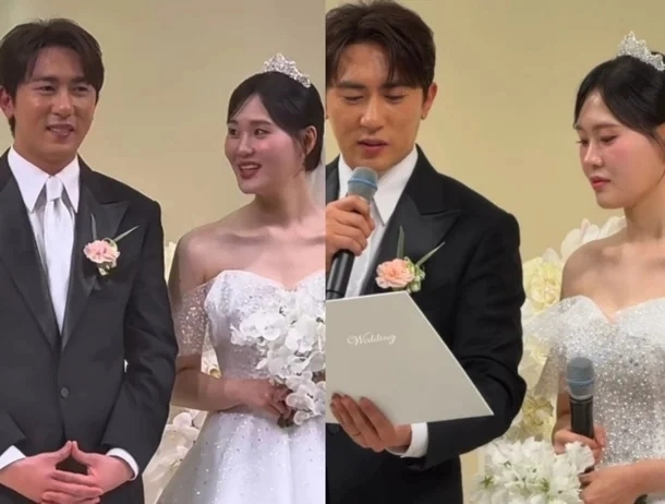 김원훈 엄지윤 결혼식 촬영. 인스타그램