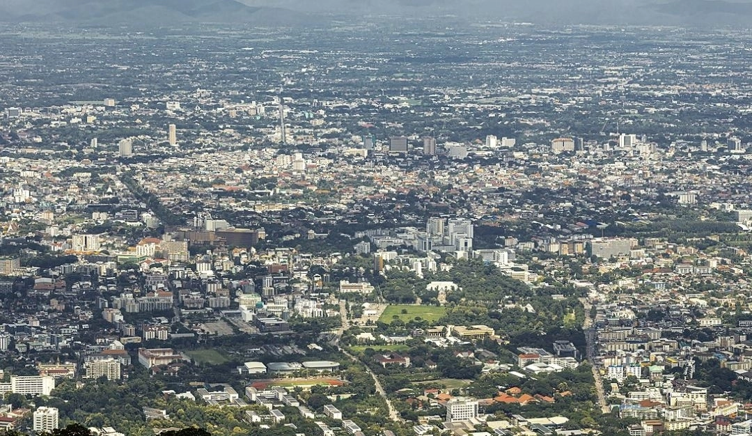 치앙마이 시내 전경. 위키미디어 커먼스