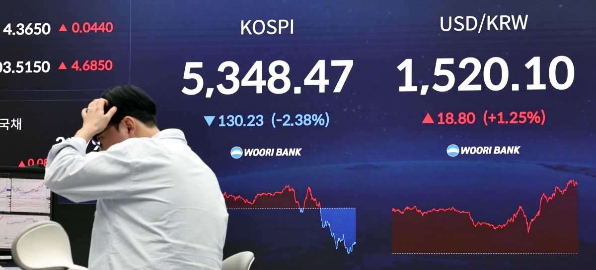 코스피, 트럼프 강경 발언으로 장중 하락 전환