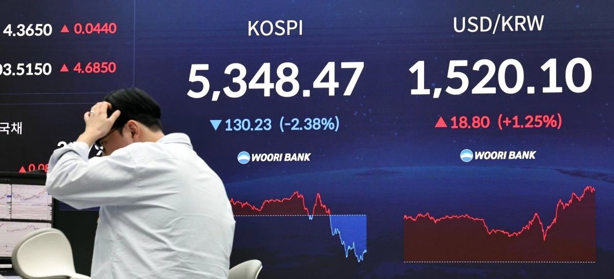 코스피, 트럼프 강경 발언으로 장중 하락 전환