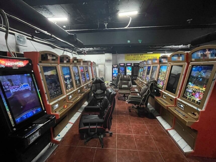 경찰이 단속한 서울의 한 불법 게임장의 게임기. 서울경찰청 제공