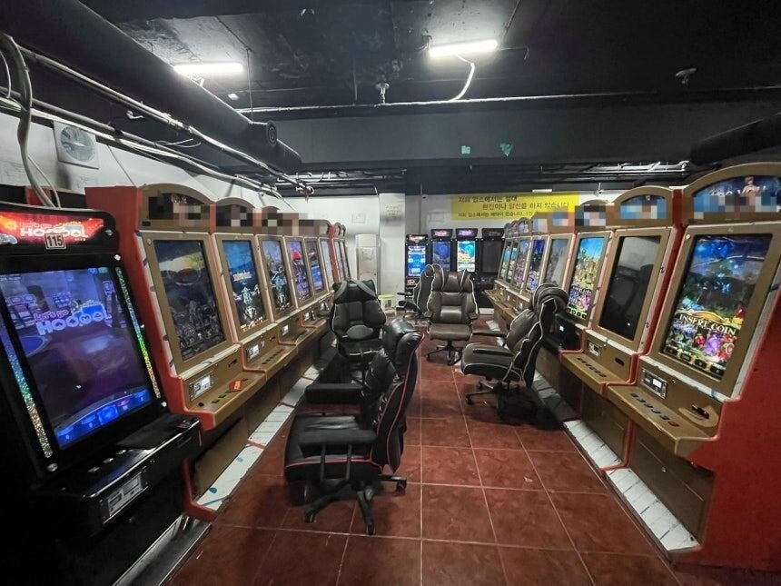 경찰이 단속한 서울의 한 불법 게임장의 게임기. 서울경찰청 제공