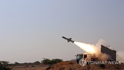 이란 혁명수비대의 미사일 발사 훈련.   EPA 연합뉴스