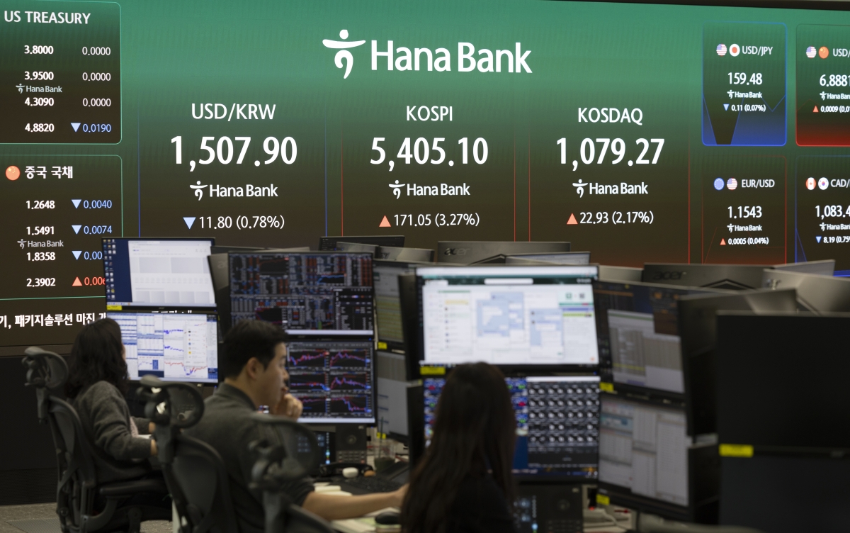 하락하는 원달러 환율