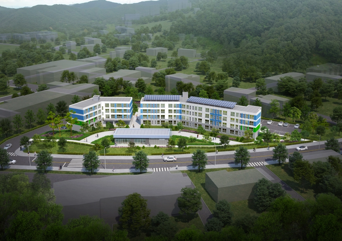 완도군 신지면에 들어설 지역 전략 산업 지원 주택 조감도.