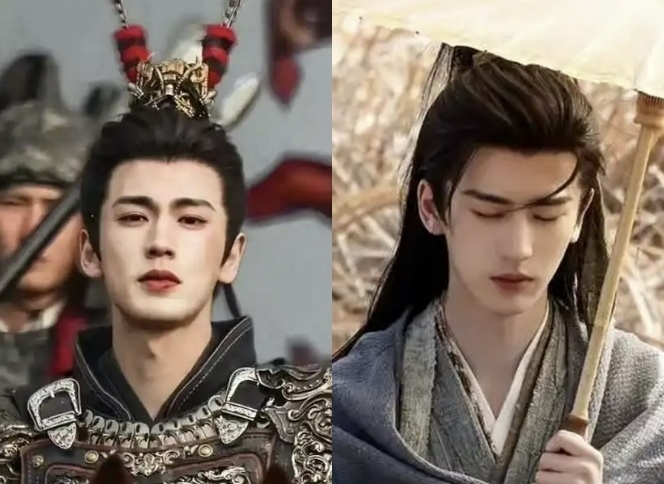 중국 드라마 ‘옥을 찾아서’(원제 : 축옥)의 남자 주인공인 ‘셰징’ 역을 맡은 배우 장링허. 가상의 중국 고대 장군 역할을 맡았으나 얼굴에 화장을 진하게 해 ‘파운데이션 장군’이라는 웃지 못할 별명을 얻었다. 자료 : 중국 소셜미디어