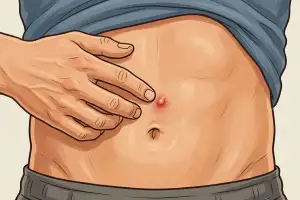 배에 불쑥 자라난 뾰루지, 커지고 피나더니…악성 종양이었다
