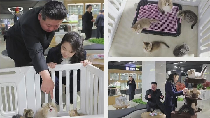 북한 조선중앙TV는 김정은 국무위원장이 딸 김주애와 함께 평양 ‘화성지구 4단계’ 구역의 상업·편의시설을 점검했다고 3일 보도했다. 조선중앙TV 캡처