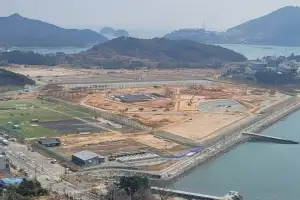 세계 최초 여수 섬박람회 5개월 앞… 주 행사장 기반 시설 조성 공정률 70% ‘순조’